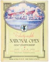 Thirty-eighth National Open Championship, USGA, Played on the East Course of the Merion Cricket Club...June 7-9, 1934. Official Souvenir Book and Program