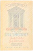 Forty-Fifth Open Championship Colonial Club, Fort Worth, Texas, June 5-6-7, 1941 - Official Program