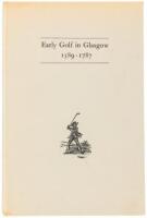 Early Golf in Glasgow, 1589-1787