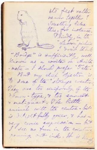 Original drawing by Lewis Carroll in illustration of "The Hunting of the Snark," and an autograph letter from him to the book's illustrator critiquing his designs - bound into a copy of the book