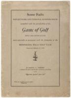 Some Facts, Reflections, and Personal Reminiscences Connected with the Introduction of the Game of Golf into the United States, more especially as associated with the formation of the Shinnecock Hills Golf Club (Incorporated September 22, 1891)