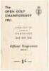 The Open Golf Championship 1951. Played over the Links of Portrush, 2nd-6th July. Official Programme, Friday - 2