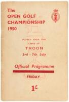 The Open Golf Championship 1950 Played over the Links of Troon. 3rd-7th July. Official Programme, Friday