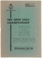 The Open Golf Championship, Played on the Links of the Royal St. George's Course, Sandwich, July 6-8, 1949...Wednesday, July 6th.