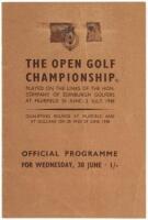 The Open Golf Championship Played on the Links of the Hon. Company of Edinburgh Golfers at Muirfield 30 June-2 July 1948. Qualifying Rounds at Muirfield and at Gullane on 28 and 29 June 1948. Official Programme. For Wednesday, 30 June