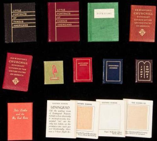 Eleven volumes of miniature books