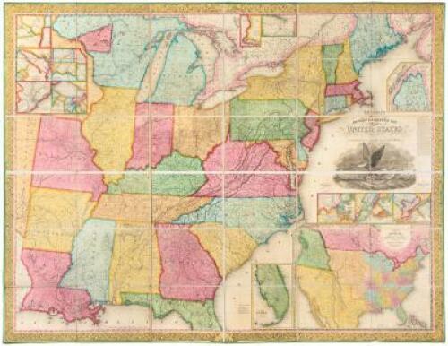 Mitchell's Reference and Distance Map of the United States by J.H. Young