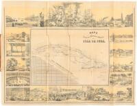 Two maps in folder: Plano Pintoresco De La Habana con los numeros de las casas B. May y CA. 1853 [&] Mapa Historica Pintoresco Moderno de la Isle De Cuba