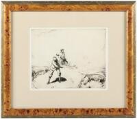 "Sand" - original drypoint etching, signed