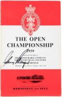 The Open Golf Championship 1959 Played over the Links of the Honourable Company of Edinburgh Golfers at Muirfield.