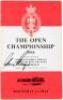 The Open Golf Championship 1959 Played over the Links of the Honourable Company of Edinburgh Golfers at Muirfield.