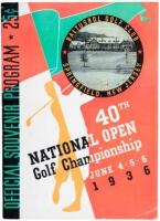 40th National Open Golf Championship. Baltusrol Golf Club, Springfield, New Jersey