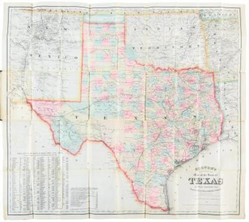 Colton's "New Medium" Map of the State of Texas The Indian Territory Etc. From the latest & Most Authentic Sources