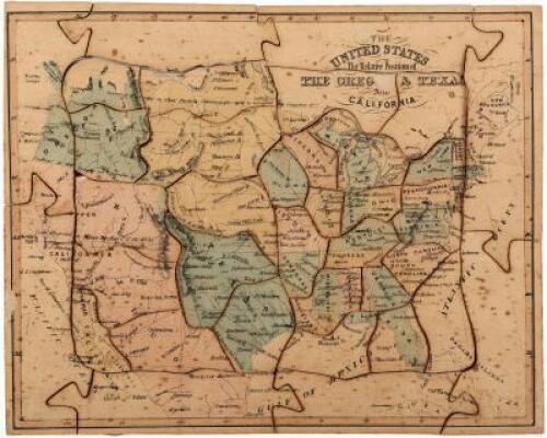 The United States & the Relative Position of the Oregon & Texas and California