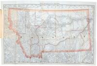 Montana. Rand, McNally & Co's. Indexed Map of Montana with a New and Original Compilation and Index, Accurately locating on the Map, Counties, Lakes, Rivers, Post Offices, Railroad Stations, and all other Towns known to be in the State (wrapper title)