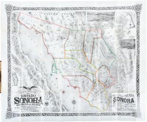 Official Map of the State of Sonora Republic of Mexico Compiled from Surveys, Reconnaissances and other Sources. 1885 by Chas. E. Herbert, C.E. [title also in Spanish]