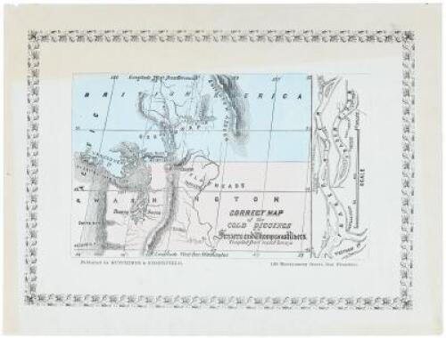 Correct Map of the Gold Diggings on Frasers and Thompsons Rivers. Compiled from recent Surveys