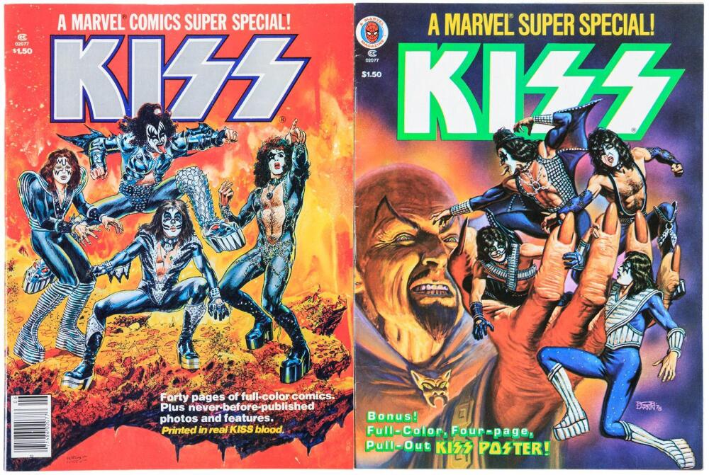 Two Marvel Comics Super Specials Featuring the Rock Band Kiss