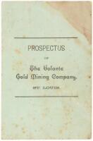 Prospectus of the Volante Gold Mining Co. St. Louis