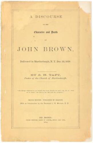 A Discourse on the Character and Death of John Brown