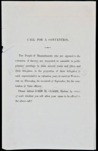 Call for a Convention