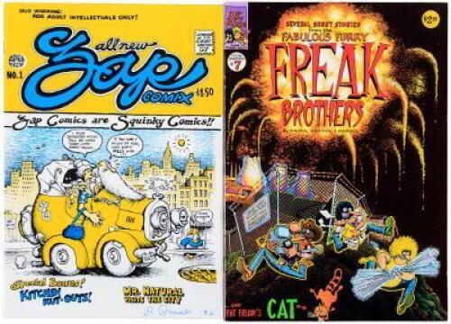 Five Issues of Underground Comix - Signatures by R. Crumb and Gilbert Shelton