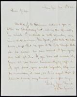 Autograph Letter, signed, from the first Federal Judge for Southern California