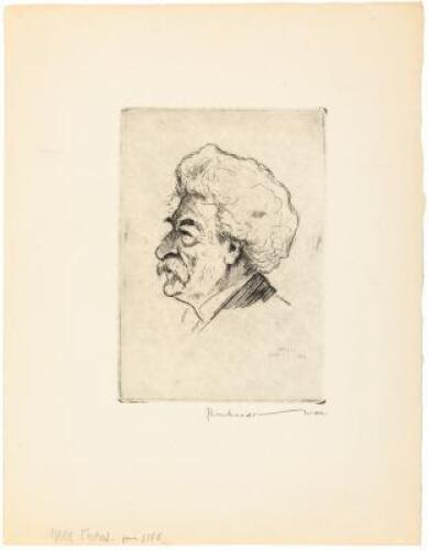 Mark Twain, from life - original etching