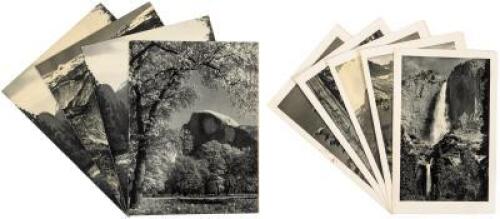 Nine Hotel Ahwahnee, Yosemite, Menus with front cover photographs by Ansel Adams