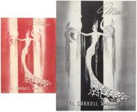 2 menus for Earl Carroll Theater, Hollywood with Icart-type illustrations