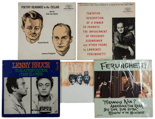 Five LP recordings of Beat authors and performers