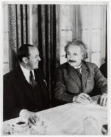 Albert Einstein with Jack Warner - original silver print photograph