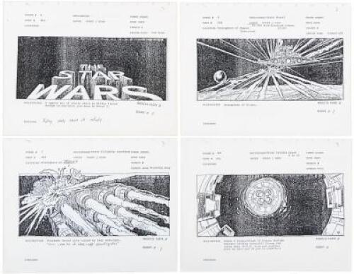 Star Wars facsimile storyboard script