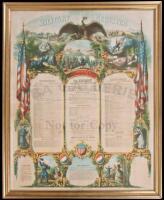 Chromolithograph Military Register for the 8th Vermont Regiment