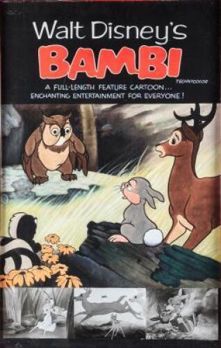 Bambi - original hand-painted movie poster from the Royal Kuhio Theater, Honolulu, Hawaii