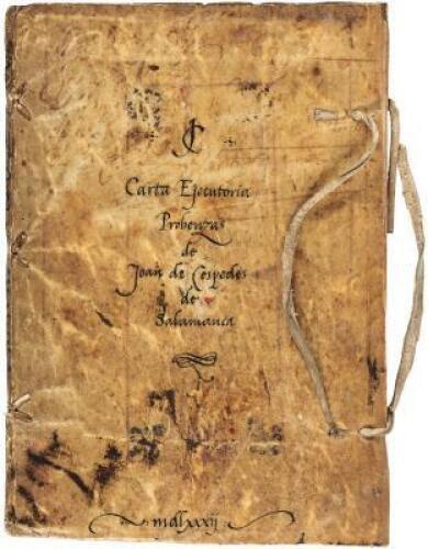 Carta Ejecutoria Probenzas de Joan de Cespedes de Salamanca (cover title)