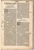 The booke of Josua whome the Hebrues call Jehosua - from the Great Bible of 1566