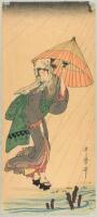 Pair of scroll reprints from "Dosei bijin sanyu" series