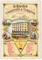 D&eacute;p&ocirc;t Cigarettes & Tobaccos, Pure Leaf and Pure Rice Paper. Francis S. Kinney Successors to Kinney Bros.