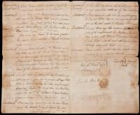 Manuscript legal document regarding the estate of a deceased man in the state of Georgia