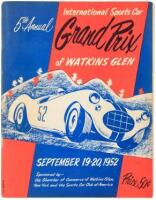 5th Annual International Sports Car Grand Prix of Watkins Glen, September 19-20, 1952