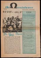 The Resistance. National Edition #1, March 15 - April 3, 1968