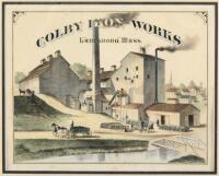 Lithograph broadside for the Colby Iron Works, Lanesboro, MA