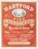 Advertising sign for the Hartford Fire Insurance Co.