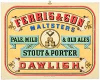 Advertising sign for Ferris & Son, Maltsters