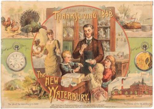 Waterbury Watch Company Thanksgiving 1888 advertising broadside