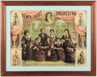 Large advertising broadside for Albert Pieczonka & The Kempa Ladies Orchestra