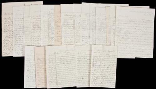 Twenty-one Autograph Letters, signed, from former legal client of Abraham Lincoln