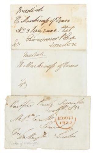 Archive of letters and franked envelopes from the family of Arthur Wellesely, Duke of Wellington