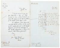 Circular Regarding the Abolition of Slave Trade Signed by George Hamilton Gordon (Lord Aberdeen) and Autograph Letter Signed by Lord Aberdeen Regarding Conditions Under Which "Coloured People" are Admitted to Trinidad